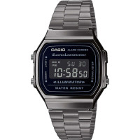 Casio A‑168WEGG‑1BEF Ανδρικό Ψηφιακό Ρολόι (Vintage Iconic) με Ασημί Μεταλλικό Μπρασελέ